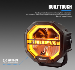 Faro Fendinebbia a <span class=keywords><strong>Led</strong></span> Aurora Driving System a Doppio Colore Giallo e Bianco <span class=keywords><strong>per</strong></span> Moto - Product Image 3