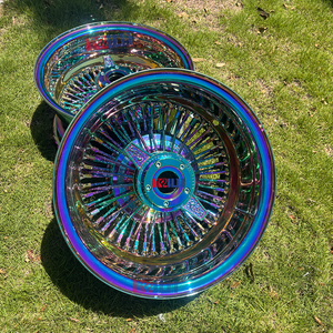 13x7 <b>Wheels</b> Rainbow Colors <b>Spoke</b> <b>Wheels</b> Laser Wire <b>Wheel</b> <b>Spoke</b> Wire <b>Wheel</b> - Product Image 2