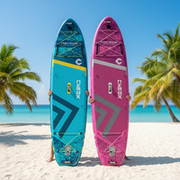 Planche à pagaie compacte et facile à ranger en E-SUP PVC avec sac à dos ISUP adapté aux voyages et accessoire de réparation pour les sports nautiques