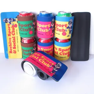 맞춤형 승화 5mm 네오프렌 슬랩 Koosi Coozies 슬랩 맥주 캔 쿨러 전체 인쇄 배낭