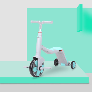 Hot Sale Tujuan Ganda Scooter untuk Anak-anak Anak-anak Pegangan Dapat Disesuaikan Tinggi 3 Roda Anak-anak Sepeda Skuter - Product Image 6