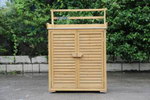 חם מכירה מעץ ארון ארון גינה חיצונית ארון גן ארון עץ מחסן גינה - Product Image 3