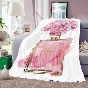 Оптовая продажа известного бренда одеяло 260 gsm Роскошный дизайнерский логотип Фланелевое Флисовое одеяло
