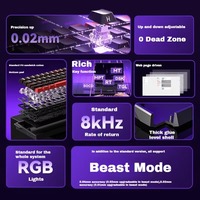Clavier de jeu filaire AULA WIN60 WIN68, taux de polling 8K, faible latence, RGB, Plug&Play, Hot-Swap, prise en charge des commutateurs magnétiques personnalisés