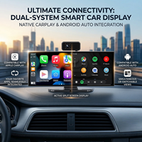 Kamera Dasbor Ganda 4K Layar Pintar 10,25 inci DVR Mobil dengan CarPlay Nirkabel Android Auto WiFi Bluetooth Pemancar FM