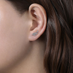 Orecchini a Perno con Ramo d'Ulivo e Foglie Fresche per Donne, Stile Naturale, Accessori per Orecchie da Indossare Ogni Giorno - Product Image 3