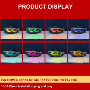 Luz Delantera para Auto J ONE, DRL RGB con Control de Color por Teléfono, para <span class=keywords><strong>BMW</strong></span> Serie 4, M3, M4, F32, F33, F36, F80, F82, F83, 2013-2019, Faro LED - Product Image 5