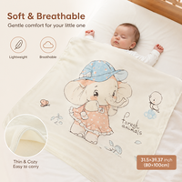 Manta de Bebé Tejida 100% Poliéster OEM ODM 80x100cm Antiácaros para Todas las Estaciones, Manta de Dibujos Animados Personalizada al por Mayor