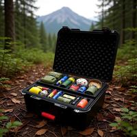 Étui rigide de stockage Portable pour équipement de caméra Microphone Boîte en métal EVA prédécoupée Tear-Off Outing Caractéristiques OEM