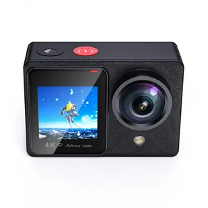 كاميرا حركة بدقة 5K بتصميم جديد من UI كاميرا رياضية صغيرة بدقة 24 ميجابكسل وشاشة ثنائية 6 محاور مضادة للاهتزاز كاميرا رياضية صغيرة 4K مزودة بتقنية HDR