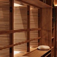 Volets de fenêtre en bois massif japonais de luxe, sur mesure, pour la sécurité de la maison, volets de fenêtre en bois massif pour villa, salon