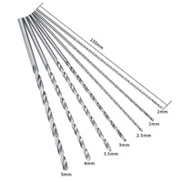 Jeu de forets en titane HSS pour métal, 5 pièces, 150 mm, tige droite extra longue, forets hélicoïdaux HSS (2-5 mm) pour métal, bois, plastique