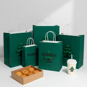Sacs en papier de chanvre de qualité supérieure pour le pain long et la boulangerie artisanale, emballage cadeau luxueux vert foncé pour les cadeaux gastronomiques - Product Image 6