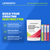LIFEWORTH Créatine Monohydrate Sodium + Électrolytes en Poudre Sachets Individuels 5g 3520mg Mélange d'Électrolytes 12 Sachets pour le Soutien Énergétique