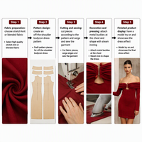 Robe moulante courte à épaules dénudées et froncée pour femme D&M, robe de soirée à manches longues et découpes, fabricant de vêtements sur mesure OEM ODM