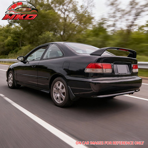 Alerón de maletero con luz LED en negro brillante para Honda Civic Coupé de 2 puertas, años 1996-2000 - Product Image 2