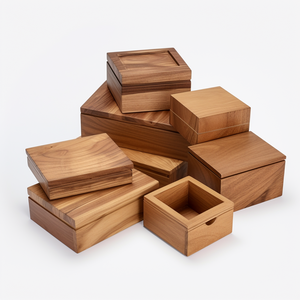 Caja de madera personalizada para manualidades, perfume de madera, especias, té, vino, cajas de almacenamiento de joyas con tapa deslizante con tapa con bisagras, regalos para el Día del Padre - Product Image 2