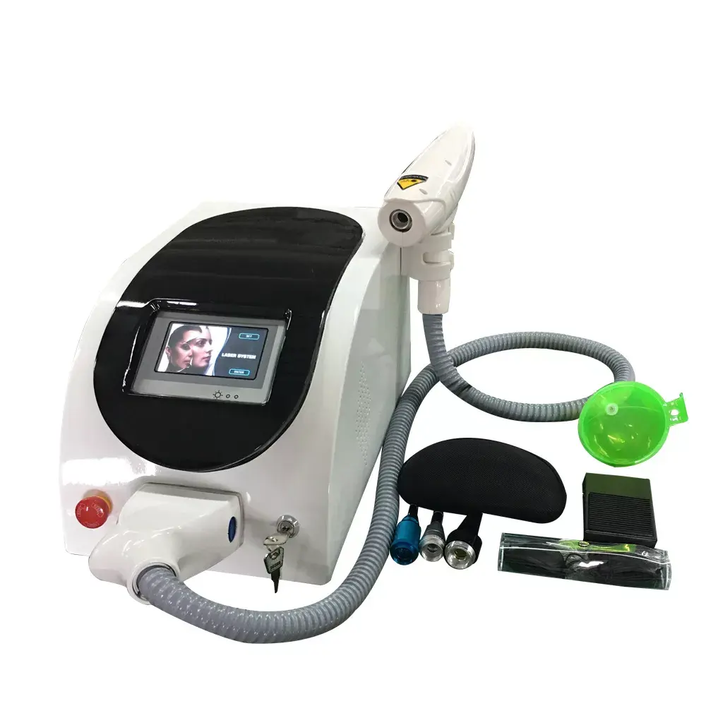 2022 High Quality No Pain Pigment Removal Q Switch ND Yag Tattoo Removal 532 1064 1320nm Portable Nd Yag Laser Machine