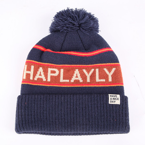 หมวกบีนนี่ปอมปอมปอมหมวกสกีถักสำหรับผู้หญิงผู้ชายหมวกบีนนี่ถักแบบออกแบบได้ตามต้องการสำหรับฤดูหนาว - Product Image 3