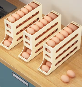2026 Kitchen Accessory-4-Layer Automatic <b>Egg</b> Dispenser 30 Rolling <b>Egg</b> Holder Rectangle Shape for Fridge <b>Storage</b> - Product Image 2