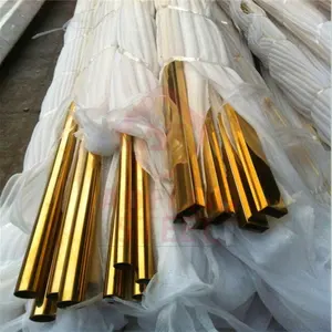 Foshan Market Inox SS нержавеющая сталь сварная 201 316 Золотая Труба из нержавеющей стали золотые трубы 304