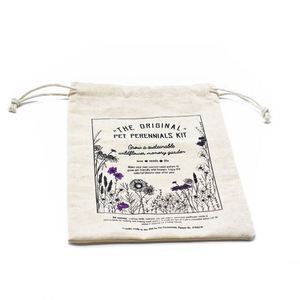 Sac à bouteille personnalisé en coton naturel avec cordon de serrage - Product Image 2