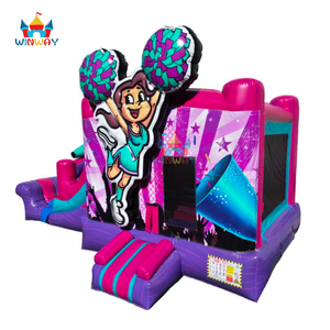 قلعة قفز كومبو تجارية من كلوريد البولي فينيل مع زحليقة قابلة للنفخ للفتيات الساحرة قابلة للنفخ مع زحليقة للإيجار - Product Image 1