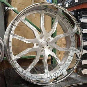Roues forgées 2 pièces 18 19 20 pouces décalées pour M3/M4/X5/X3/Z4 lèvre polie pièce centrale brossée 5x12 0/114.3/130 PCD Avible - Product Image 1
