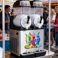 Machine à slush à 2 réservoirs, vente chaude, approvisionnement direct usine, machine à slushy en acier inoxydable pour les entreprises