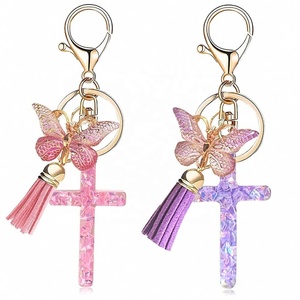 Hot-selling Manufacturer Dropshipping purple butterfly Tassel Fuchsia Yellow Blue Leather Cash Bag Wallet Shape Letter <strong>Jewellery</strong> - Product Image 5