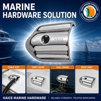 Embout de garde-corps en acier inoxydable 316 poli miroir HAICE 58x48x19mm pour bateaux, yachts et équipements marins