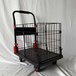<b>Folding</b> Trolley Platform Foldable <b>Truck</b> Portable <b>Hand</b> <b>Truck</b> Trolley Storage Shopping Carts LP Steel Plate Silver Goods China - Product Image 5
