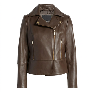 Vestes en cuir pour femmes à prix avantageux, nouvelle collection, vestes en cuir véritable et en cuir PU personnalisées en gros - Product Image 1