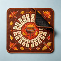 Tapis de Mahjong en microfibre antidérapant avec motif vitrail de cathédrale gothique et fenêtre rose noire et or, pour 4 joueurs, cadeau