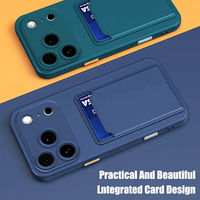 Étuis en TPU avec fentes pour cartes pour iPhone 17 Pro Max, Air 13, 12 Mini, Funda pour iPhone 16 Pro Max, 14, 15 Plus, Coque Souple pour Téléphone