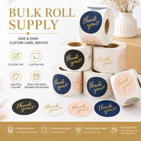 Autocollant d'emballage circulaire personnalisé pour marque de boulangerie, impression de logo, autocollant en vinyle auto-adhésif, imperméable, étiquette ronde pour sceller les aliments, rouleau d'autocollants