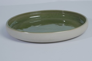 Tazón para Mezclar en Forma de N, de Cerámica Esmaltada, Resistente, Ecológico, No Tóxico, Apto para Lavavajillas, Estilo Japandi, 24 cm de Diámetro, para Servir Ensaladas - Product Image 5