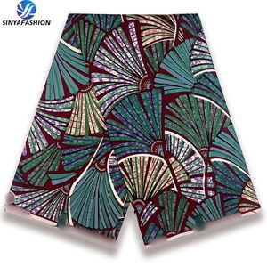 Tessuto in Cotone <span class=keywords><strong>100</strong></span>% con Stampa Wax Dorata e Bellissimi Ricami Nuovi per Cucire Abiti, Tende e Coperture per Ragazze e Ragazzi - Product Image 5