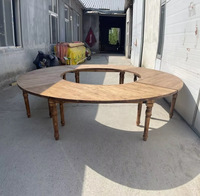 Tables pliantes rectangulaires et rondes en bois modernes W-92 pour événements hôteliers, mariages en plein air et repas - Meubles d'hôtel durables et faciles à nettoyer