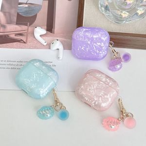 Jolies filles perle coquille pendentif décoration motif casque couverture accessoire pour <span class=keywords><strong>Airpods</strong></span> Pro Case - Product Image 6