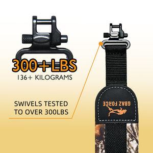 गैफ वेदरप्रूफ नेप्रोन पॉलिएस्टर वेबबिंग समायोज्य शिकार स्लिंग कंड कंधे का समर्थन भारी शुल्क कनेक्टर कैमो/सादा - Product Image 6