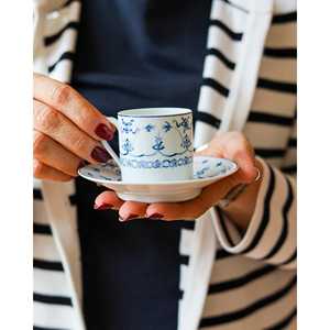 Service à café complet en porcelaine française traditionnelle Bennyudine Jannet Seignoless, fait main, métal, 12 personnes - Product Image 2