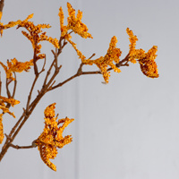 Branche de fleur artificielle en mousse faite à la main, branche sèche, feuillage d'automne orange, tige pour vase, décoration florale pour la maison, la ferme ou un mariage