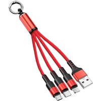 Câble de charge rapide multi USB Type C 3 en 1 personnalisé avec logo 3A, cadeau promotionnel miniature de qualité supérieure de l'usine Shenzhen Manoson