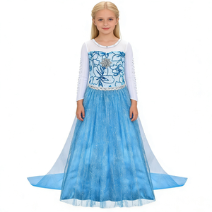 Vestito da Principessa per Bambina, Abito da Festa e Corona per Costume da <span class=keywords><strong>Personaggio</strong></span> Cinematografico per Bambini - Product Image 1