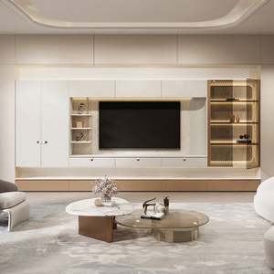 Dressing moderne avec îlot, meubles réglables, pliables, extensibles, en bois MDF écologique pour villa, maison, hôtels - Product Image 3