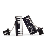 Multiple Capacity PVC Piano Keyboard USB Flash Drive Musical Instrument Pendrive Custom Logo Music Themed Corporate Gift Memory