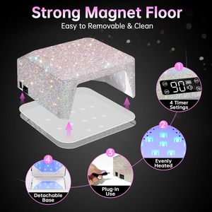 Lámpara de uñas LED UV profesional de 96W, lámpara eléctrica de curado rápido para esmalte de Gel, secador de uñas brillante con enchufe estadounidense hecho de plástico - Product Image 5
