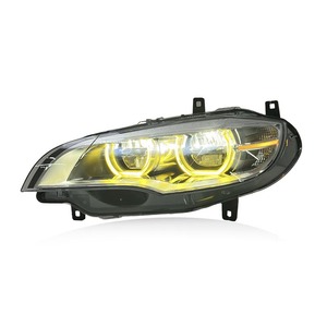 Faros Delanteros LED Dobles SJC Auto DRL para BMW X6 E71 2008-2014, Lámparas Delanteras DRL Doradas, Lentes de Proyector de Alta Potencia, Luces Delanteras Adaptables - Product Image 5