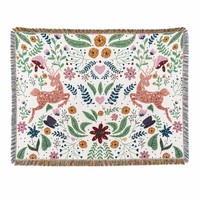 Couverture pliable personnalisée en jacquard tissé polyester/coton à motif de dessin animé, style européen et américain, vente en gros pour la maison